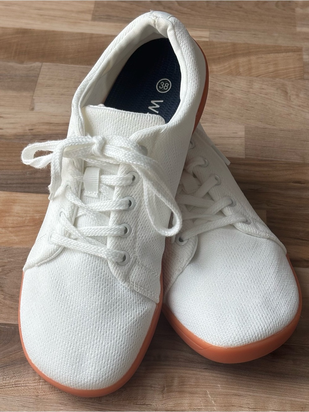 WHITIN Barefoot Shoes EU38 / 7.5 White Gum Wide Toe Box Zero Drop Minimalist